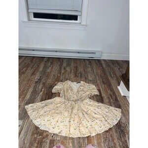 Woman’s Finesse Sunny Yellow Floral Mini Dress Size Medium